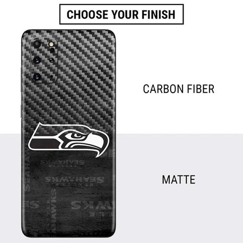 NFL Seattle Seahawks Black & White Galaxy S20 Plus Skin